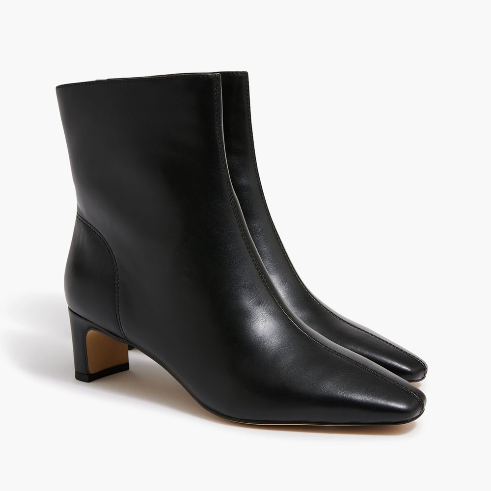 J.Crew Snip-Toe Black Booties Women’s 6